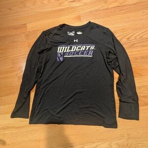 Under Armour Black Long Sleeve Northwestern Wildcats Soccer Tee - Women's Large